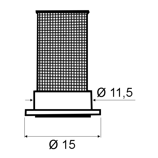 Filtre Cylindrique Antigoutte 50MESCH Bleu référence fournisseur 30540194
